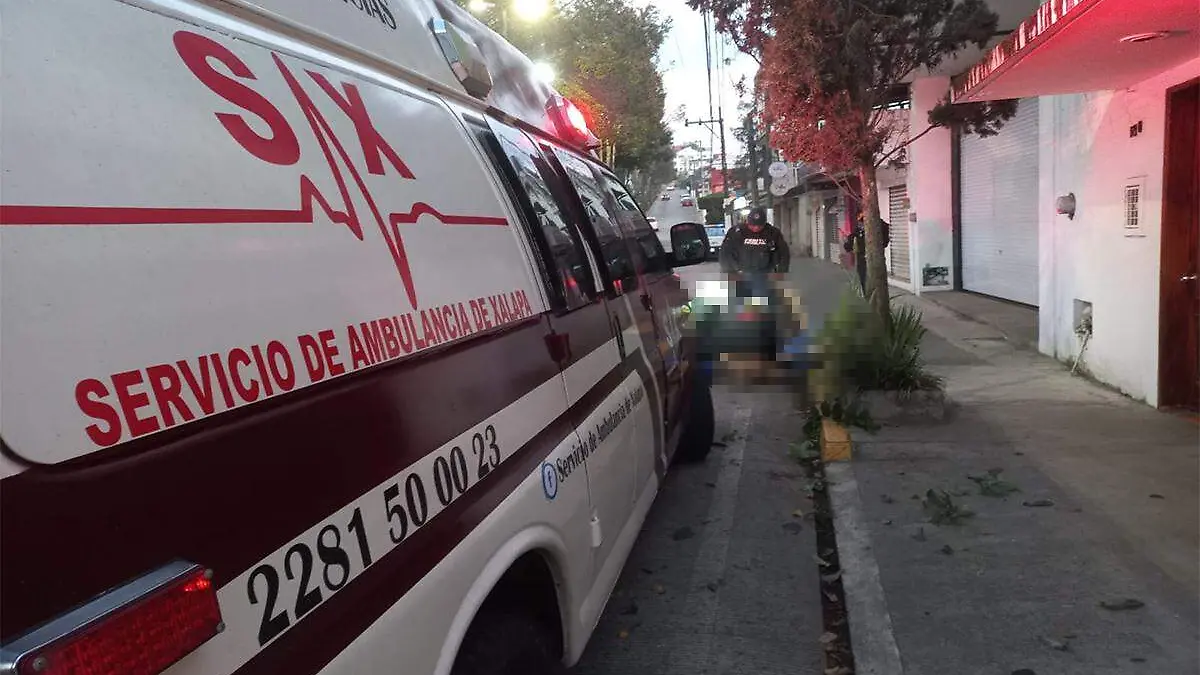 Motociclista accidentado en Xalapa